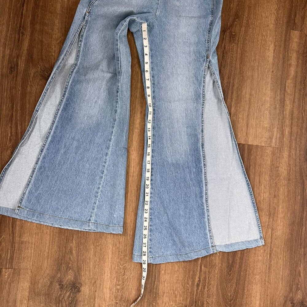 Farm Rio Wide Leg Flare Side Slit Jeans size 38 (XS) - Picture 6 of 12